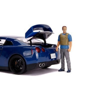 JADA31142 Jada Toys 1/18 F&F 7 2009 ニッサン GT-R R35 ブルー/ブラック(ブライアン)              ブライアン フィギュア付/ライ