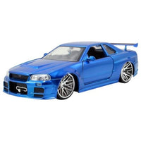 JADA97173 Jada Toys 1/24 F&F ニッサン スカイライン GT-R (R34) ブルー (ブライアン)