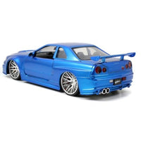 JADA97173 Jada Toys 1/24 F&F ニッサン スカイライン GT-R (R34) ブルー (ブライアン)
