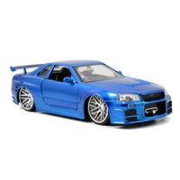 JADA97173 Jada Toys 1/24 F&F ニッサン スカイライン GT-R (R34) ブルー (ブライアン)