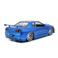 JADA97173 Jada Toys 1/24 F&F ニッサン スカイライン GT-R (R34) ブルー (ブライアン)