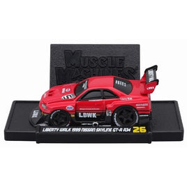 MS15566RBK Maisto 1/64 MM Liberty Walk 1999 ニッサン スカイライン GT-R R34 レッド/ブラック