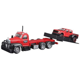 MS15055FD Maisto 1/64 1953 マック B-61 フラットベッド / 2021 フォード F-150 ラプター レッド