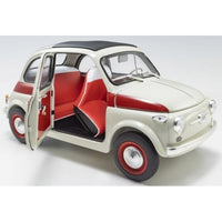 KS08966SLG 京商オリジナル 1/18 フィアット ヌォーバ 500 スポーツ (ライトグレー/レッドライン)