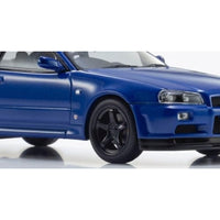 KS03936BL KYOSHOオリジナル 1/43 日産 スカイライン R34 GT-R VスペックⅡ(ベイサイドブルー)