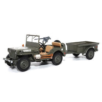 MPC23200 Miritaria 1/43 ウィリス ジープ 1/4トン アメリカ軍 ユーティリティ トラック(トレーラー付)