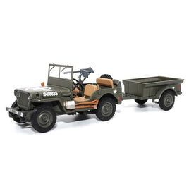 MPC23200 Miritaria 1/43 ウィリス ジープ 1/4トン アメリカ軍 ユーティリティ トラック(トレーラー付)