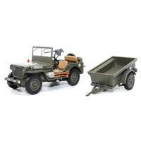 MPC23200 Miritaria 1/43 ウィリス ジープ 1/4トン アメリカ軍 ユーティリティ トラック(トレーラー付)
