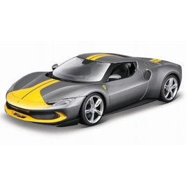 MS15704GY Maisto 1/64 SI フェラーリ 296 GTB アセットフィオラノ グレー/ イエローストライプ