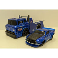 MS11564FORD Maisto 1/64 MM フォード C600 フラットベット1966/マスタングRTR 1969 リキッドブルー 25th アニバーサリー