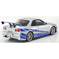 KSR12007A KYOSHOオリジナル 1/12 日産 スカイライン R34 GT-R 2001 'Fast & Furious' (シルバー/ブルーストライプ)