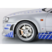 KSR12007A KYOSHOオリジナル 1/12 日産 スカイライン R34 GT-R 2001 'Fast & Furious' (シルバー/ブルーストライプ)