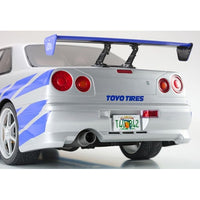 KSR12007A KYOSHOオリジナル 1/12 日産 スカイライン R34 GT-R 2001 'Fast & Furious' (シルバー/ブルーストライプ)