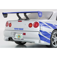 KSR12007A KYOSHOオリジナル 1/12 日産 スカイライン R34 GT-R 2001 'Fast & Furious' (シルバー/ブルーストライプ)