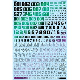 GM-590 1/144 GM ナンバーデカール No.5「ミリタリーステンシル&ラインシェイプ 」プリズムブラック&ネオンブルー