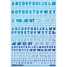 GM-615 1/144 GM フォントデカール No.3「ミリタリーステンシル&ラインシェイプ ・アルファベット」プリズムブルー&ネオンブルー