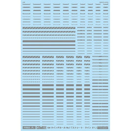 GM-644 FREE GM ラインデカール No.7「ストレート・ライン #1」グレー