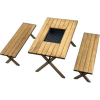 SS-047 1/24 バーベキューテーブルとイス(2脚)