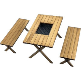 SS-047 1/24 バーベキューテーブルとイス(2脚)