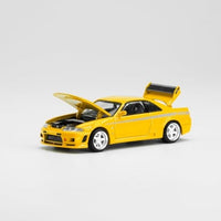 PR640053 POP RACE 1/64 Nissan GT-R Nismo 400R Prototype Yellow