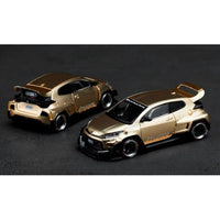 PR6400041 POP RACE 1/64 Pandem GR Yaris - Satin Gold