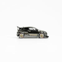 PR640055 POP RACE 1/64 PANDEM YARIS DARK CHROME POP RACE VERSION