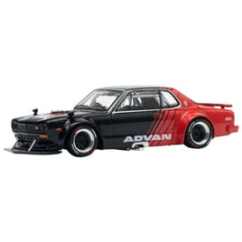 PR640081 POP RACE 1/64 SKYLINE GT-R V8 DRIFT (HAKOSUKA) ADVAN LIVERY