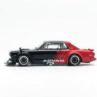 PR640081 POP RACE 1/64 SKYLINE GT-R V8 DRIFT (HAKOSUKA) ADVAN LIVERY