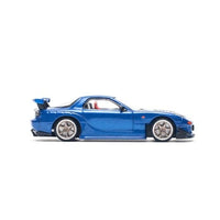 PR640119 POP RACE 1/64 MAZDA RX-7 (FD3S) RE-AMEMIYA WIDEBODY METALLIC BLUE