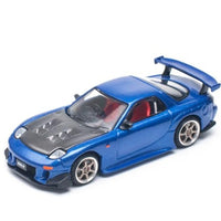 PR640119 POP RACE 1/64 MAZDA RX-7 (FD3S) RE-AMEMIYA WIDEBODY METALLIC BLUE