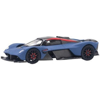 PR640096 POP RACE 1/64 ASTON MARTIN VALKYRIE SATIN MARINA BLUE