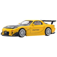 PR640116  POP RACE 1/64 MAZDA RX-7 (FD3S) RE-AMEMIYA WIDEBODY YELLOW