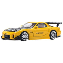 PR640116  POP RACE 1/64 MAZDA RX-7 (FD3S) RE-AMEMIYA WIDEBODY YELLOW