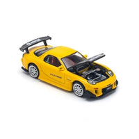 PR640116  POP RACE 1/64 MAZDA RX-7 (FD3S) RE-AMEMIYA WIDEBODY YELLOW