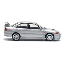 PR640140 POP RACE 1/64 MITSUBISHI LANCER EVOLUTION IV - STEEL SILVER