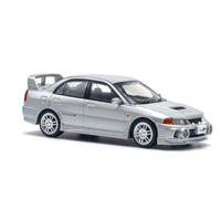 PR640140 POP RACE 1/64 MITSUBISHI LANCER EVOLUTION IV - STEEL SILVER