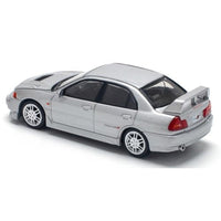 PR640140 POP RACE 1/64 MITSUBISHI LANCER EVOLUTION IV - STEEL SILVER