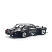 PR640144 POP RACE 1/64 SKYLINE GT-R V8 DRIFT (HAKOSUKA) COCA COLA CHROME?BLACK
