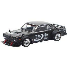 PR640161 POP RACE 1/64 SKYLINE GT-R DRIFT (HAKOSUKA) - COCA COLA ZERO JP BLACK CHROME