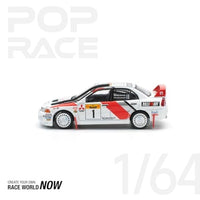 PR640231 POP RACE 1/64 MITSUBISHI LANCER EVOLUTION IV SAFARI RALLY KENYA 1998