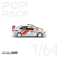 PR640231 POP RACE 1/64 MITSUBISHI LANCER EVOLUTION IV SAFARI RALLY KENYA 1998