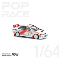 PR640231 POP RACE 1/64 MITSUBISHI LANCER EVOLUTION IV SAFARI RALLY KENYA 1998