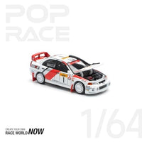 PR640231 POP RACE 1/64 MITSUBISHI LANCER EVOLUTION IV SAFARI RALLY KENYA 1998