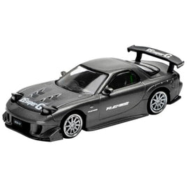 PR640255 POP RACE 1/64 MAZDA RX7 RE-AMEMIYA GUN METAL