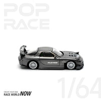 PR640255 POP RACE 1/64 MAZDA RX7 RE-AMEMIYA GUN METAL