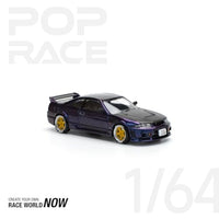 PR640256 POP RACE 1/64 GT-R R33 MIDNIGHT PURPLE