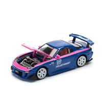 PR640240 POP RACE 1/64 MAZDA RX7 RE-AMEMIYA BLUE PINK