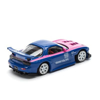 PR640240 POP RACE 1/64 MAZDA RX7 RE-AMEMIYA BLUE PINK
