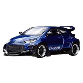 PRE004 POP RACE x Enigma 1/64 PANDEM GR-YARIS METALLIC BLUE