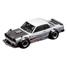 PRE005 POP RACE x Enigma 1/64 SKYLINE GT-R V8 DRIFT (HAKOSUKA) METALLIC SILVER